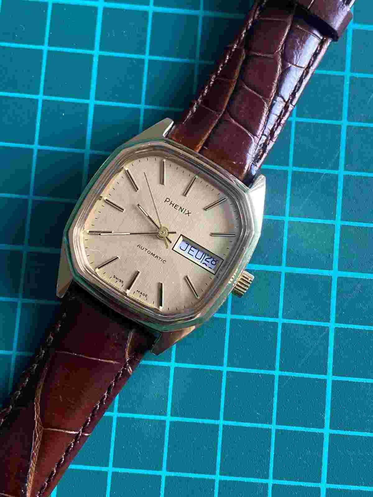 Rare Vintage Phenix By Vulcain Automatic Watch 1970s Swiss New Old Stock