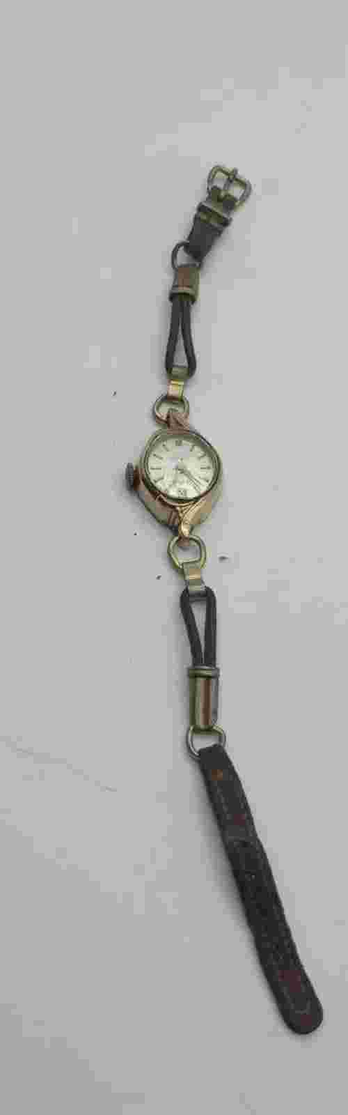 Vintage La Salle Westclox Precision Jewels Base Metal Brass Watch Untested