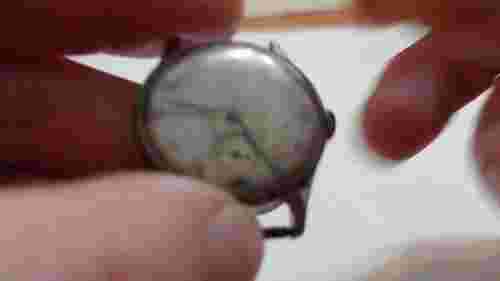 Vintage Black Pobeda Military Soviet Mechanical Watch RARE USSR 4q-1957 1mchz