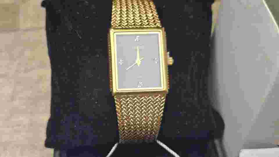 NWT Vintage Xavier Quartz Men's Watch Masterpiece Diamond Swiss 80's Gold Plate