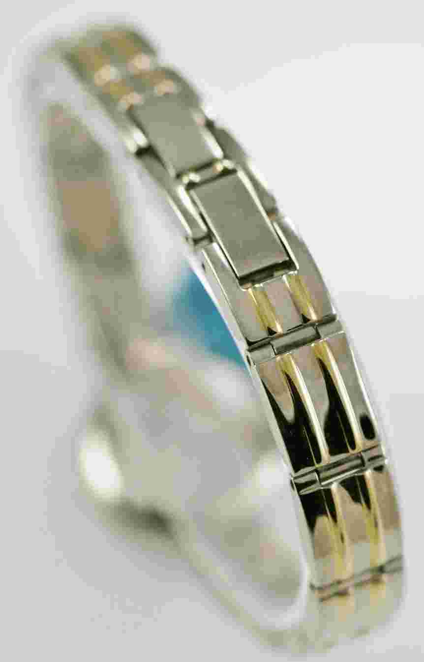 Aspen Watch Womens Stainless Silver Gold Steel Water Resist Battery White Quartz
