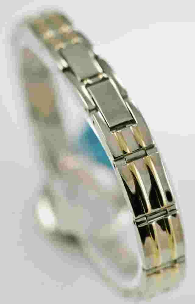 Aspen Watch Womens Stainless Silver Gold Steel Water Resist Battery White Quartz