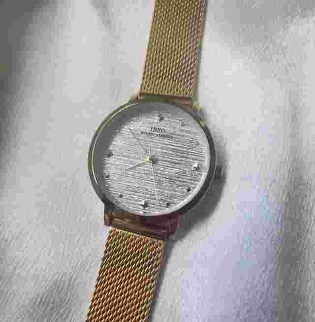 Ibso Boerni Albisino Womens Stainless Steel Gold Watch Adjustable Silver Faced