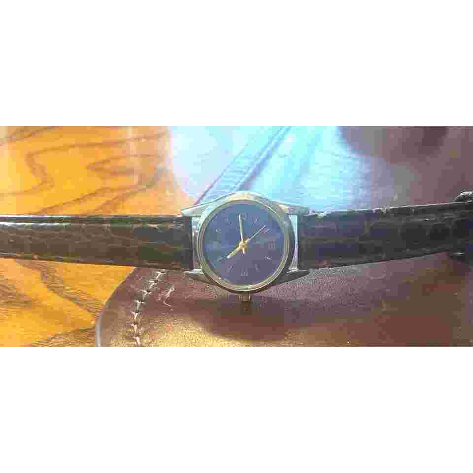 VTG Women's 25mm Silver Tone Eternity Watch, Blue Face