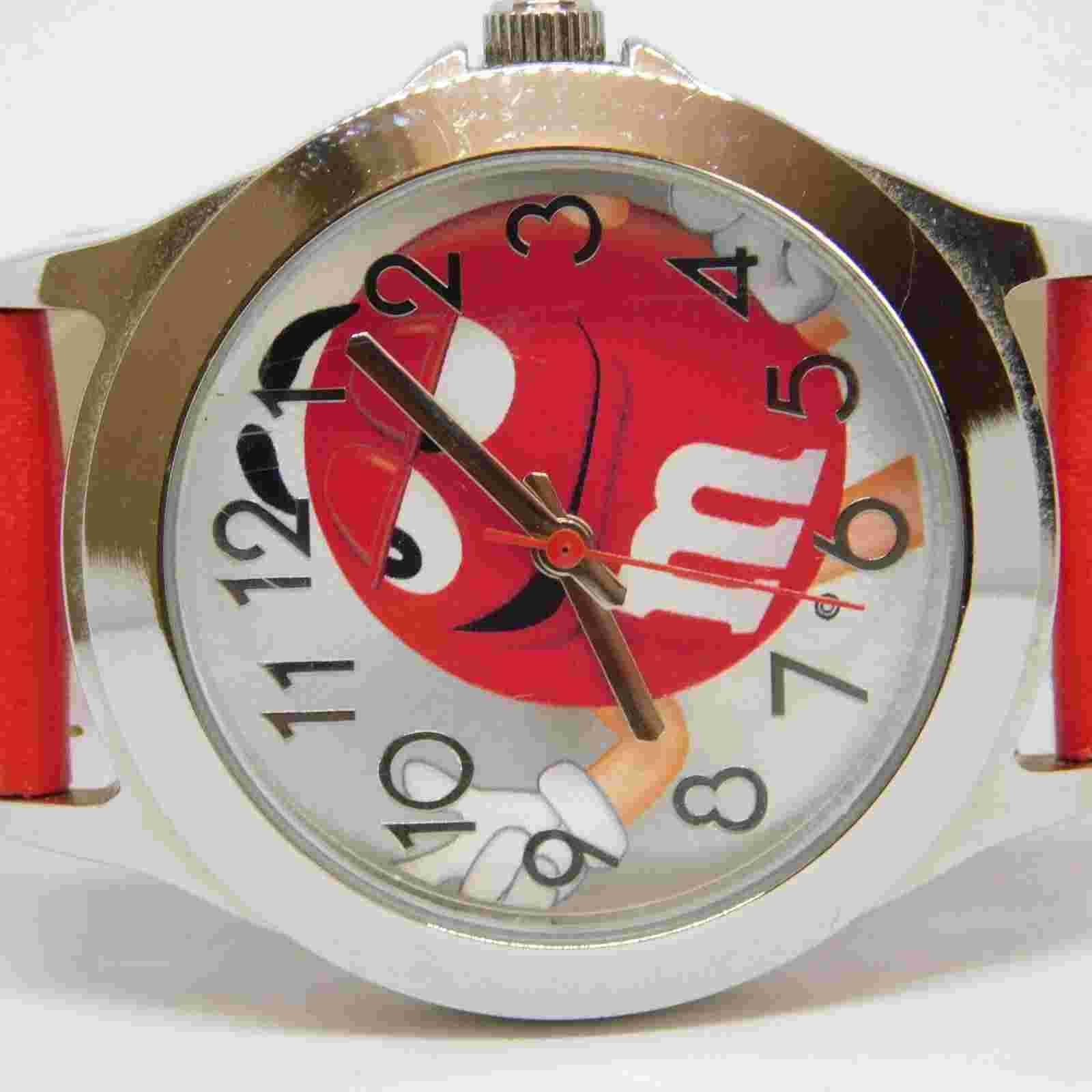 M&M's MMSAQ065 Red Tone Band Quartz Analog Women's Watch New Battery