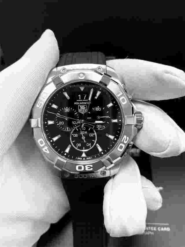 TAG Heuer Aquaracer 300M Black Dial Chronograph 43mm Men's Watch CAY1110.FT6041