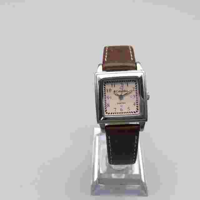 Columbia Watch Women 23mm Silver Tone Square Dial 50M Leather Band New Battery