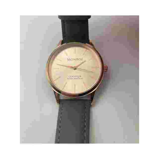 Women's Monroe Classique Analog Dial Watch Adjustable Leather Band - New Battery