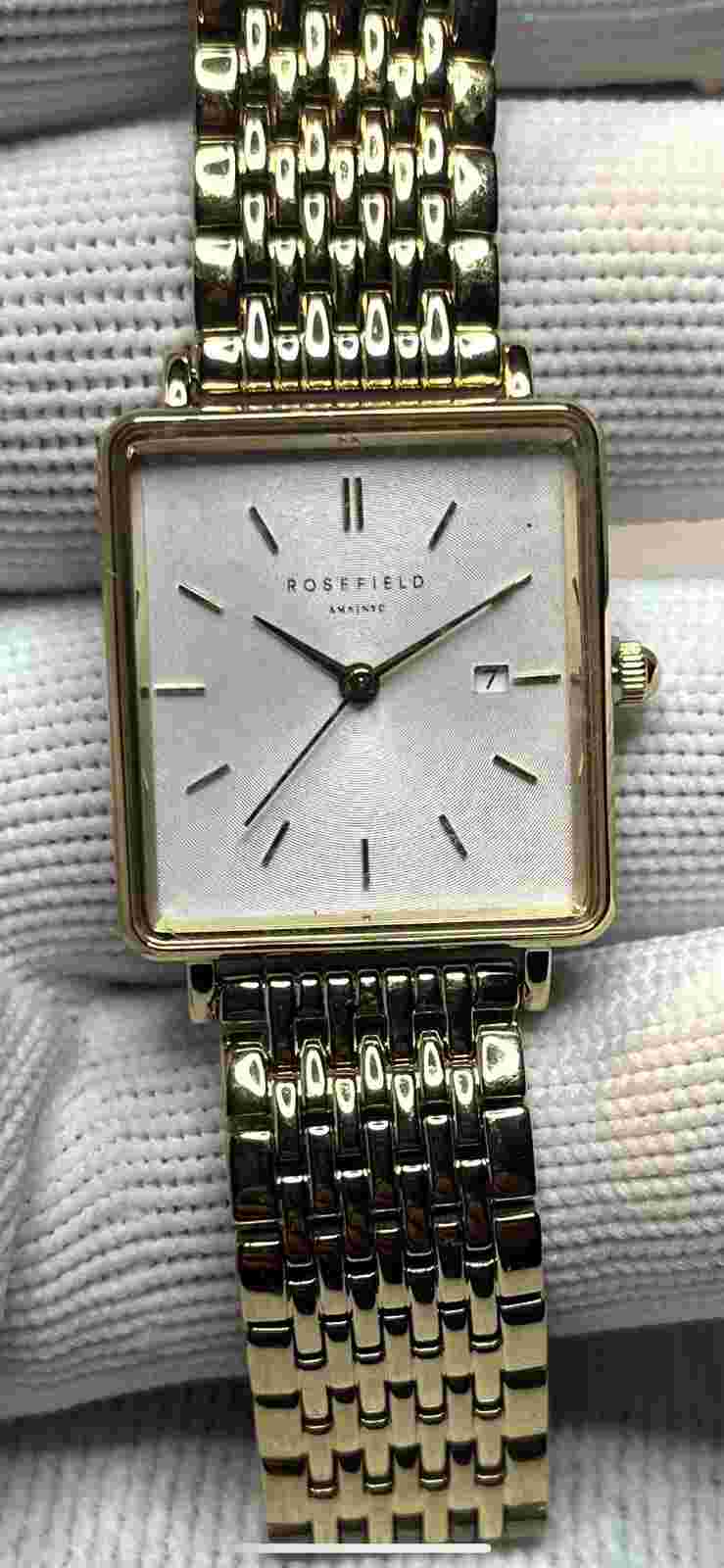Rosefield Boxy Gold Woman’s Watch 26mm NEW