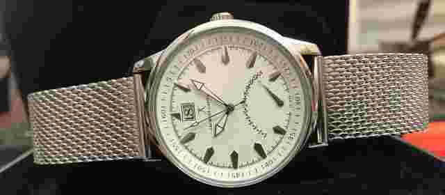 Jacques Cantani Men's Watch Stainless Steel Large Date GMT Function JC-945 New