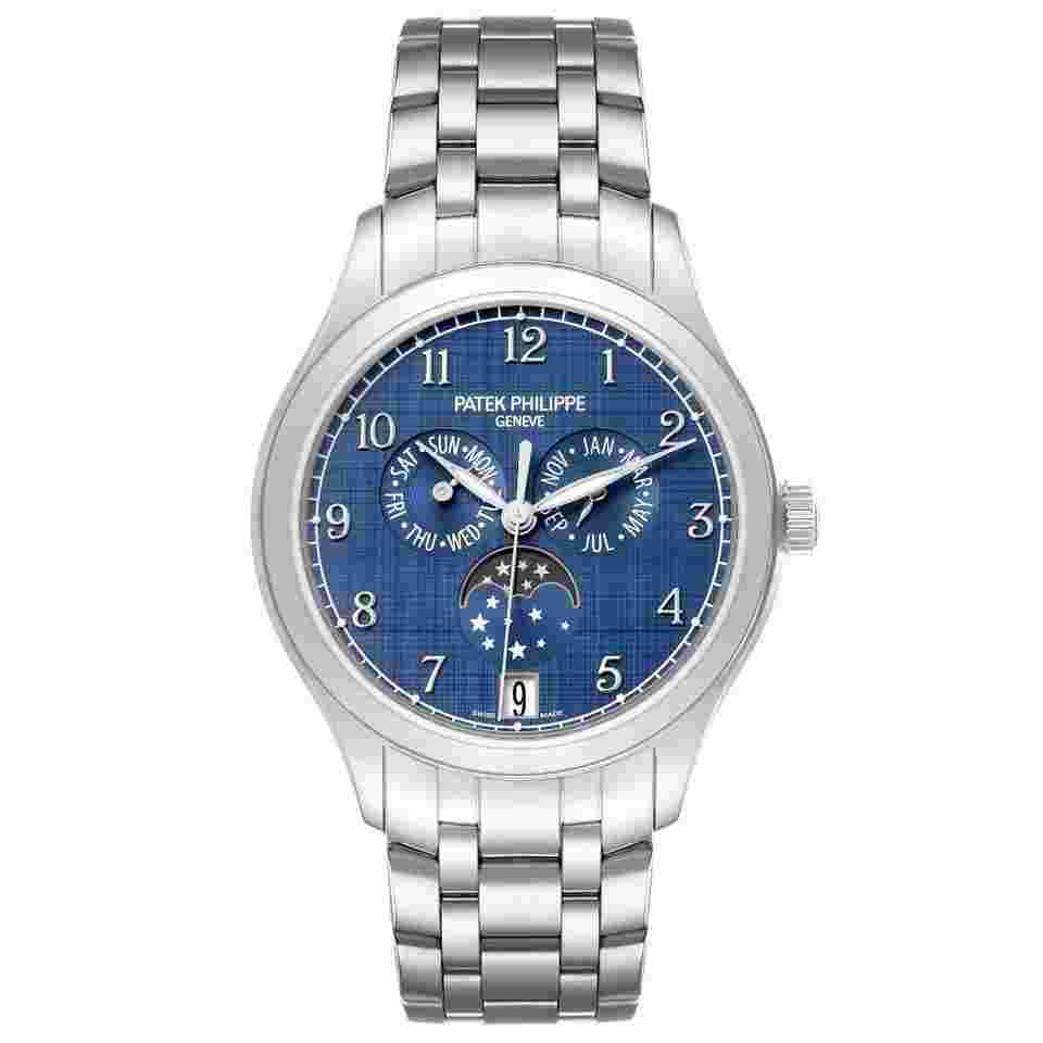 Patek Philippe Complications Annual Calendar Moonphase Steel Watch 4947 Box Pape