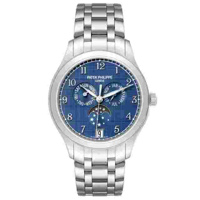 Patek Philippe Complications Annual Calendar Moonphase Steel Watch 4947 Box Pape
