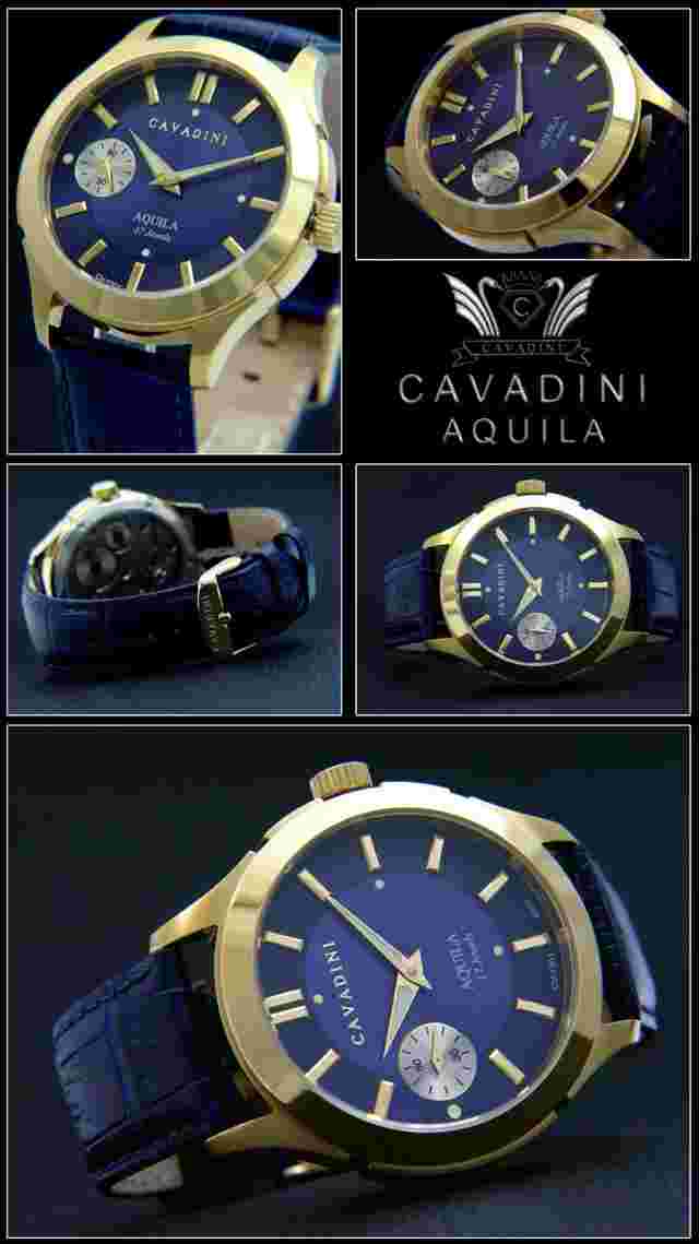 Watch Cavadini With Swiss Made Hand Wound Unitas ETA-6497 Blau-Index CV-1301