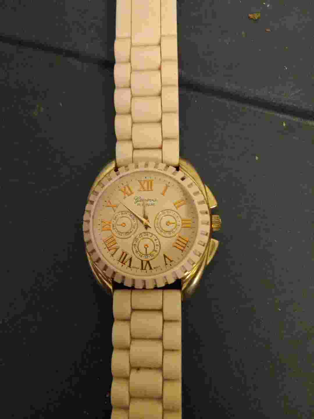 Geneva Platinum Watch Pink and gold