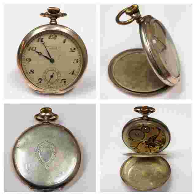 Silver Pocket Watch Roa Watch C° Geneva Watch Functional