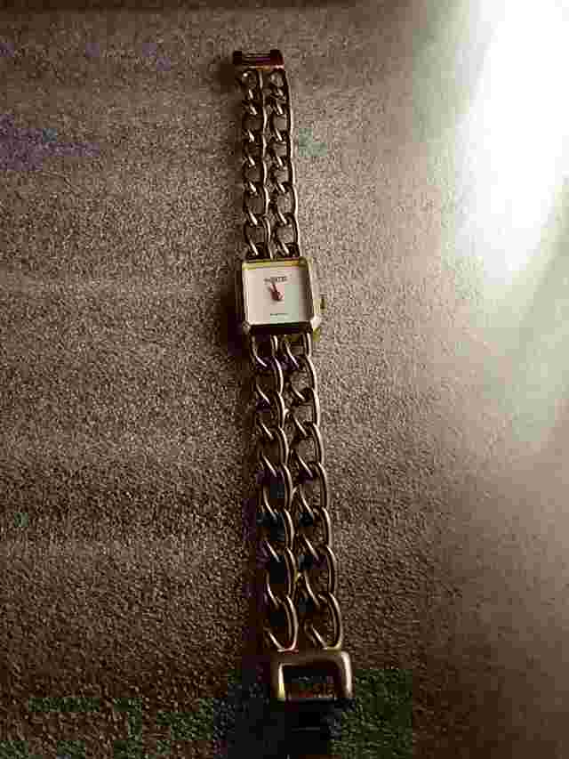 Ladies Quintel Quartz Gold-Tone Wristwatch- V-121, AL891- Not Tested