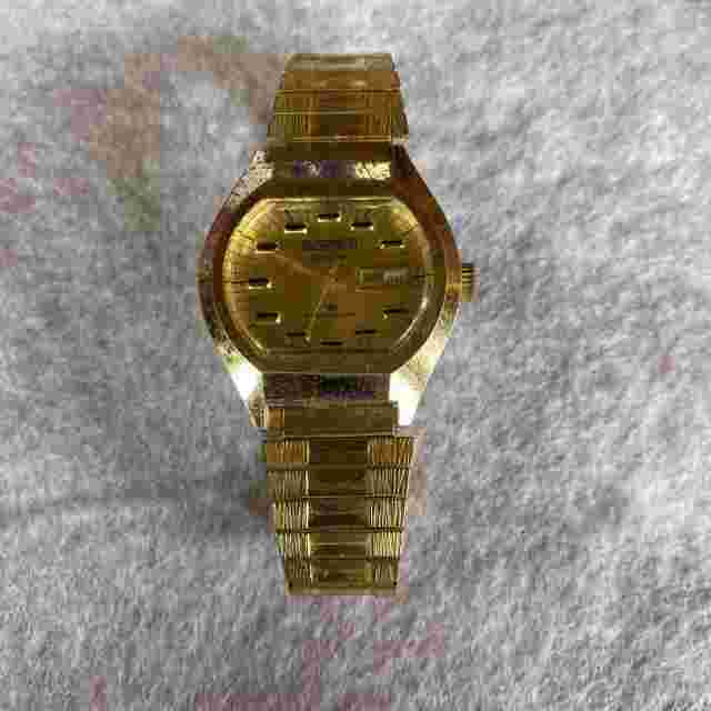 Vintage KronoTron Electra manual Wind Watch - Day Date 360 Shock resistant