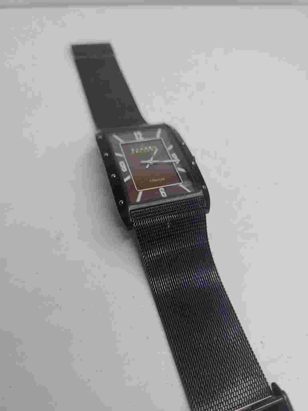 Skagen Denmark Men 338LTMB Titanium Black Milanese/Mesh Band Quartz Watch