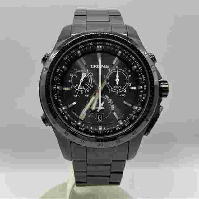 EPSON TRUME TR-MB5002-UAA0 Radio Solar Used Wristwatch with Box and Manual