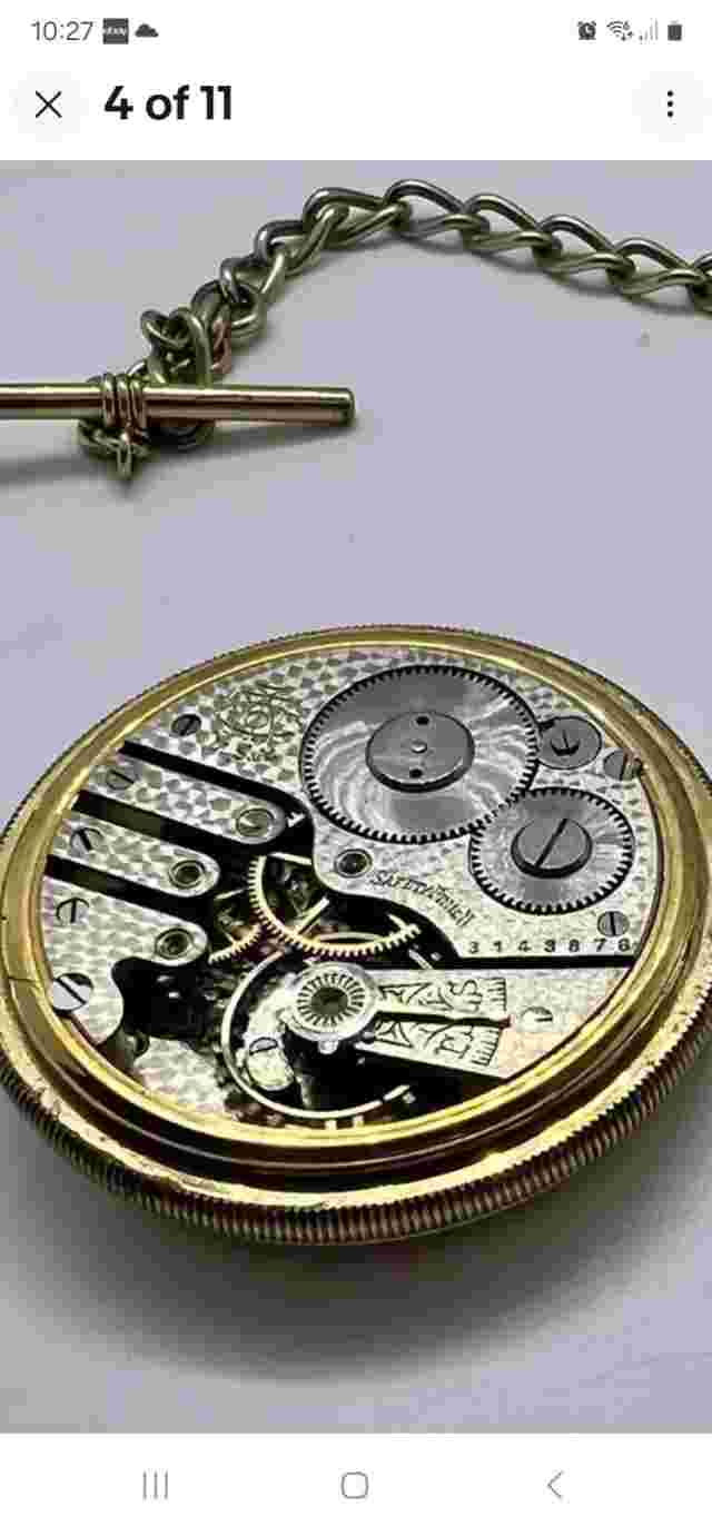 Antique B W C Co Windsor Pocket Watch Gold Presentation . American. 52 Mm