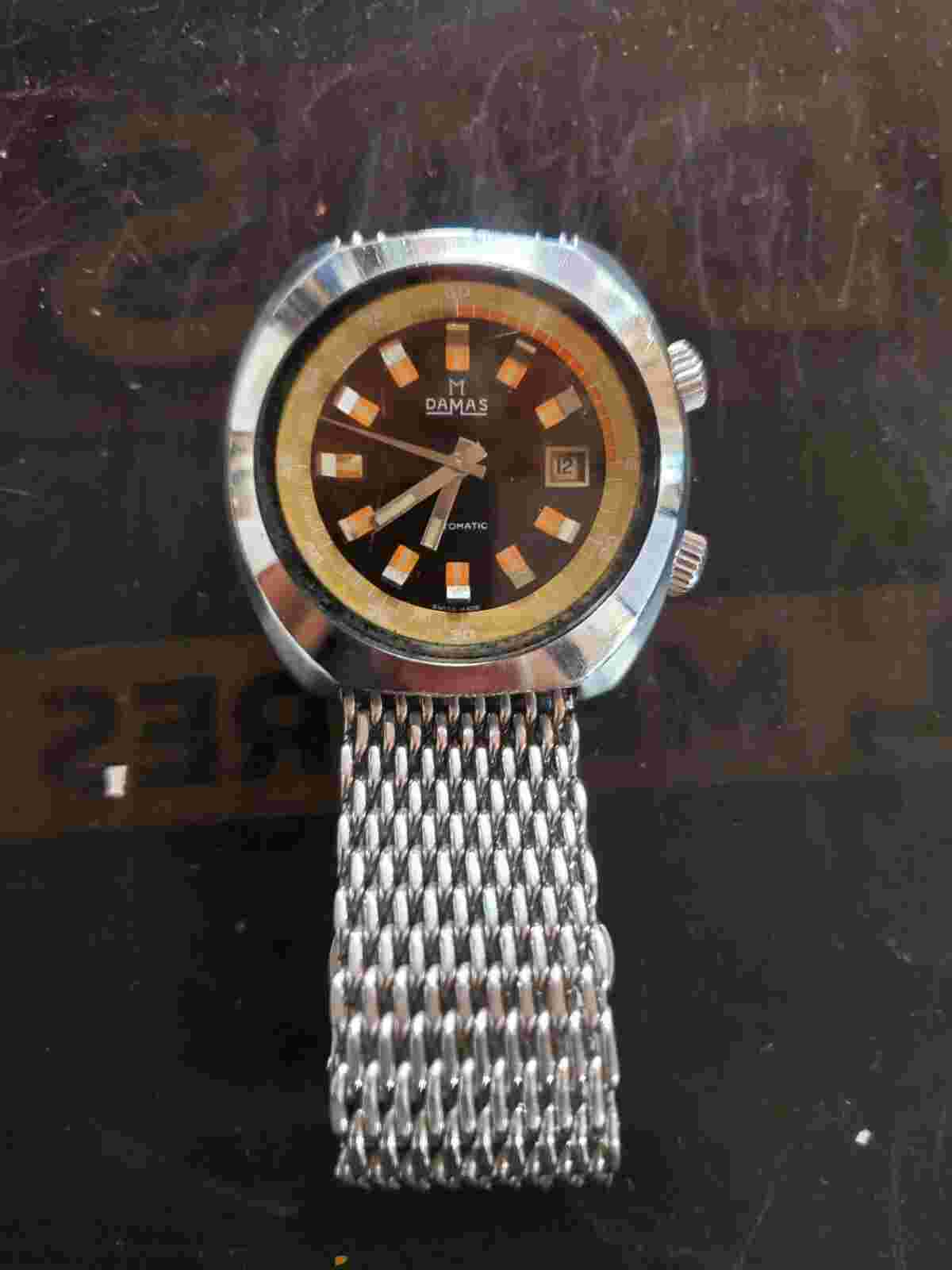 VINTAGE DAMAS COMPRESSOR 17 JEWELS   AUTOMATIC MENS WATCH RARE READ