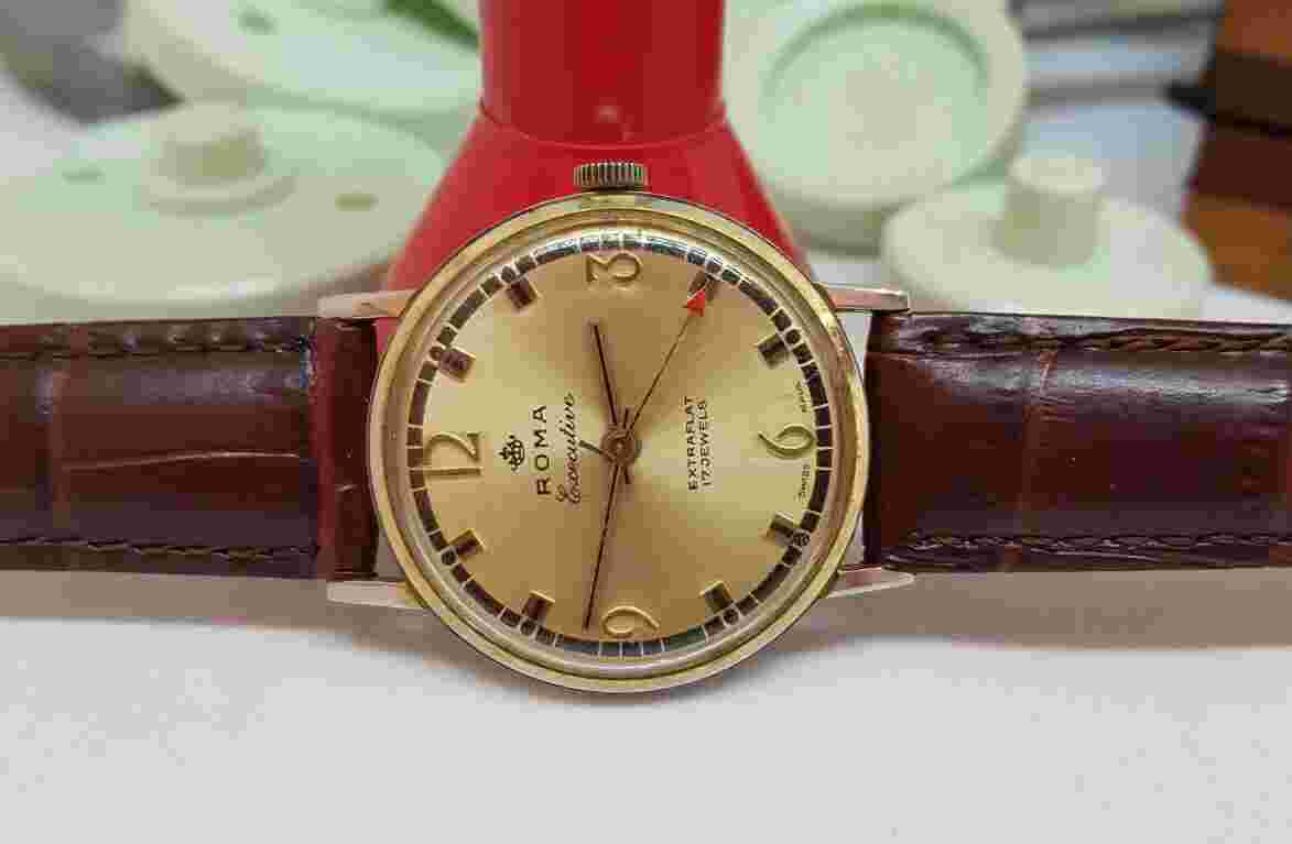 VINTAGE ROMA GOLD DIAL GP AUTOMATIC MAN'S WATCH