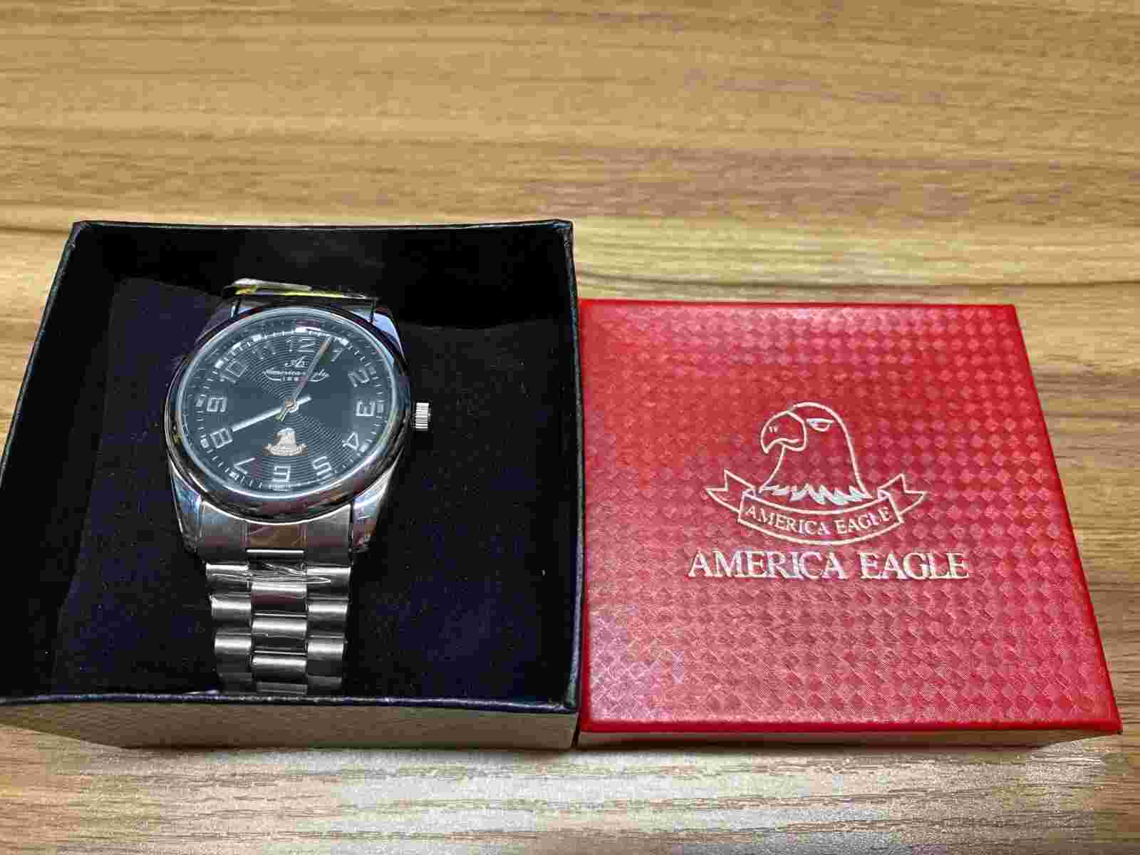 American Eagle Unisex Silver Standard Watch New Battery NIB Ship Fast