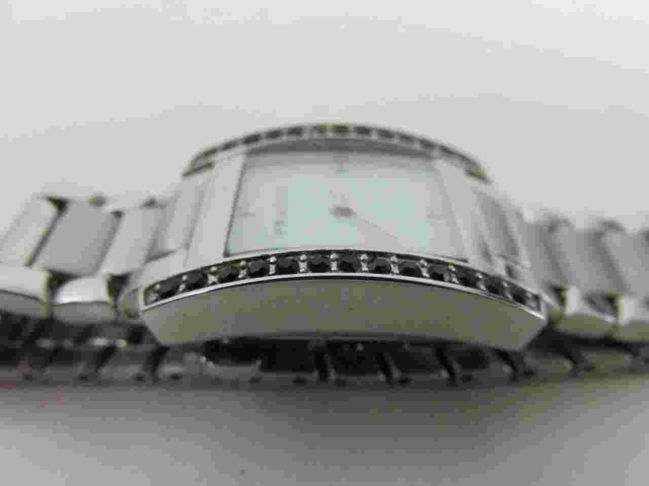 Ladies Prague Quartz Watch Black Crystal Bezel Stainless Steel Bracelet 7 1/2"