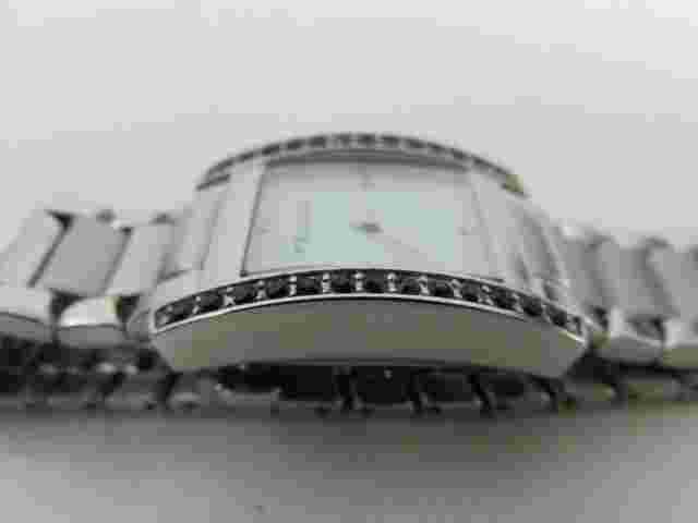 Ladies Prague Quartz Watch Black Crystal Bezel Stainless Steel Bracelet 7 1/2"