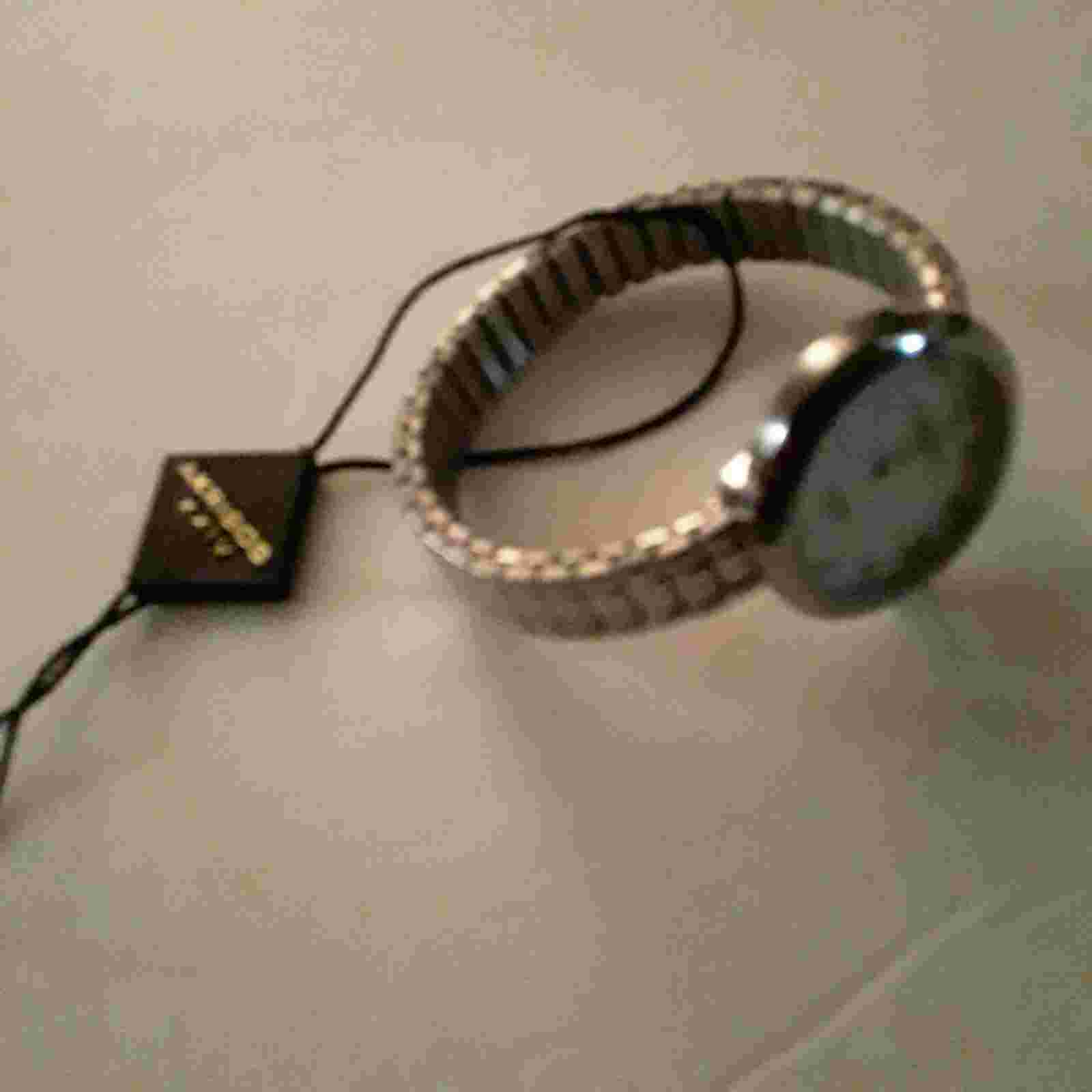 Akribos XXIV Womens Silver Diamond Dial Watch Stretch slide band NWT $345