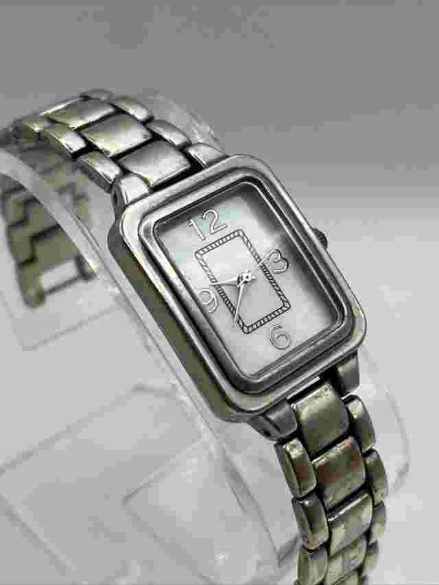 J.Jill Women's Quartz Watch Silver Tone MOP Dial- New Battery