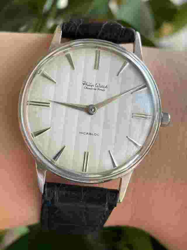 PHILIP WATCH CHAUX DE FONDS MANUAL MENS 34mm SWISS MADE JUST SERVICED