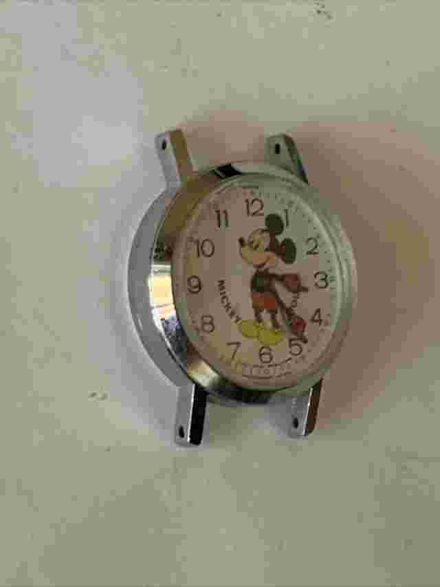 Vintage BRADLEY Mickey Mouse wind up Wrist Watch Swiss PARTS ONLY Sold AS IS