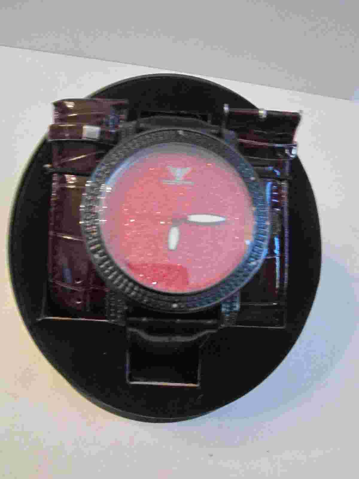 DIAMOND KING WATCH 6 AUTHENTIC DIAMONDS ON BEZEL DKB-8314 EXTRA BAND 50mm CASE