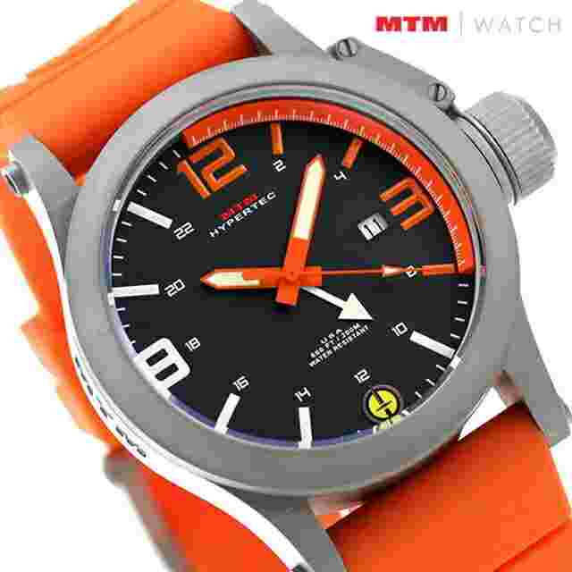 MTM HYPERTEC Quartz Wristwatch HYP-SG44-ORNG-OR2S-A Analog Black Orange Black