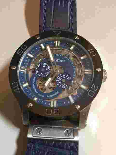 Angel Clover Automatic WINDING Mens EVA43 #9ced VERYGOOD Wristwatch