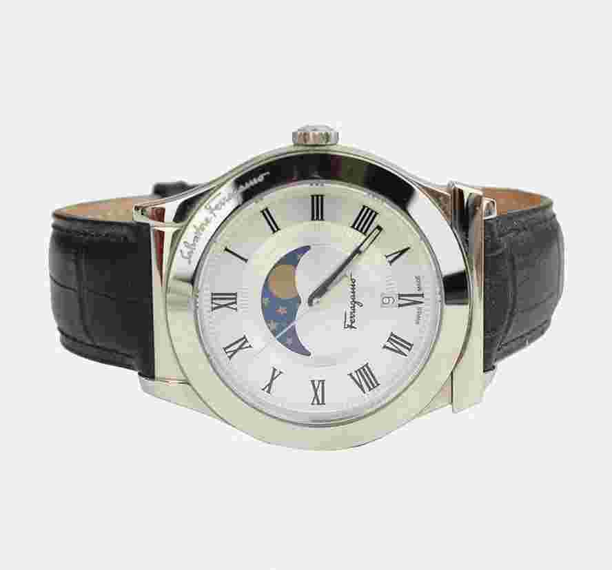 Salvatore Ferragamo Stainless Leather Strap Watch 33MM - FERRAGAMO 1898