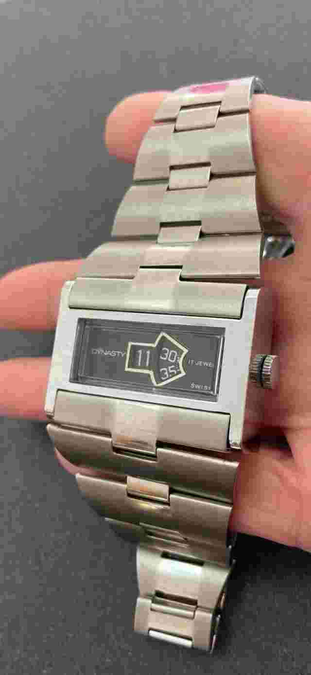 DYNASTY Vintage 17 Jewels Jump Hour Swiss Watch