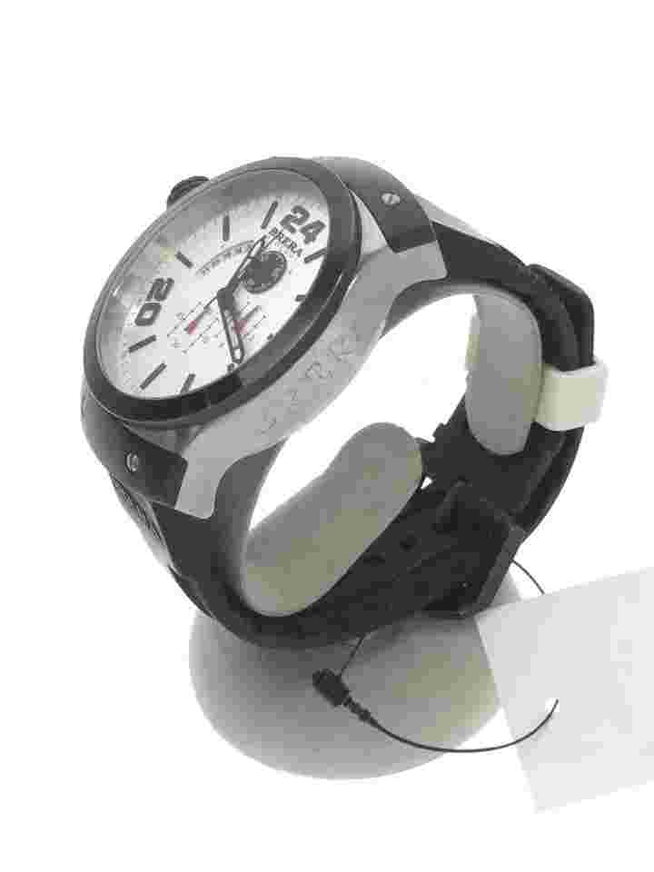 BRERA OROLOGI Quartz Analog Silver Rubber Near Mint JAPAN