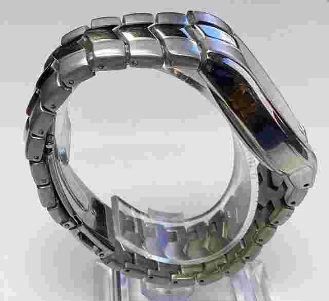 Cote d' Azur Mens Watch Silver Toned Stainless Steel Link Band New Battery