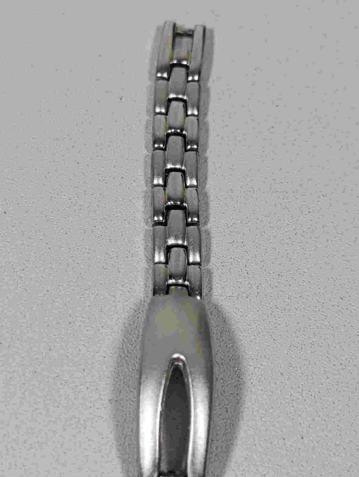 Capezio Blue Dial Silver Tone Rectangle Case Bar Style Bracelet Band Watch