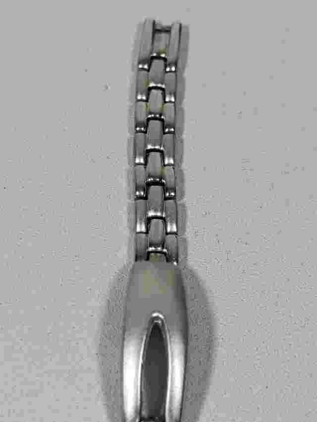 Capezio Blue Dial Silver Tone Rectangle Case Bar Style Bracelet Band Watch