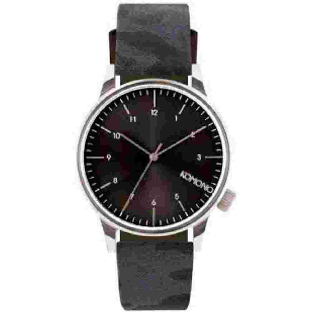 Komono Winston Black Dial And Fabric Strap Unisex Watch KOM-W2168