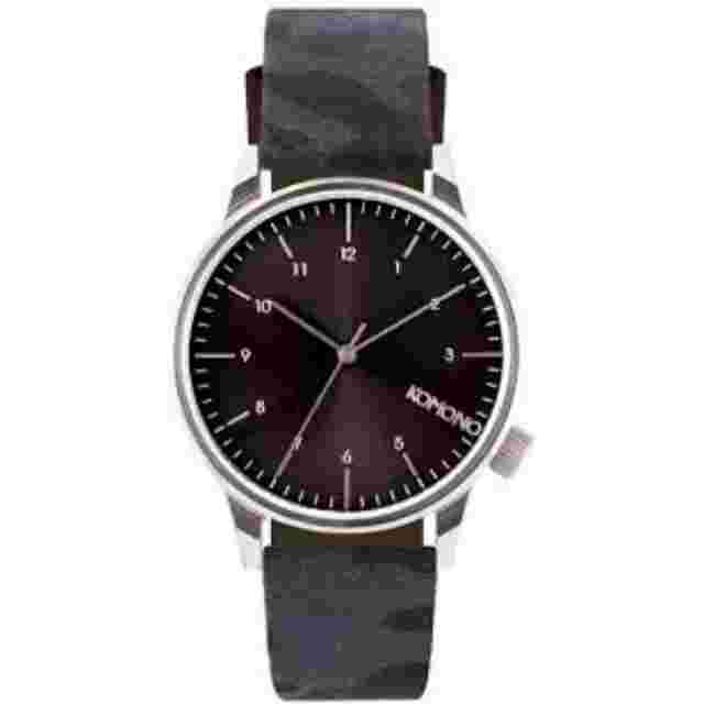 Komono Winston Black Dial And Fabric Strap Unisex Watch KOM-W2168