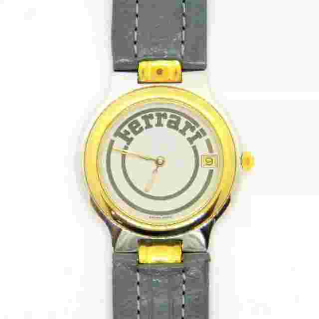 Quartz Watches Ferrari 260958 in Bicolor Steel with Leather Strap