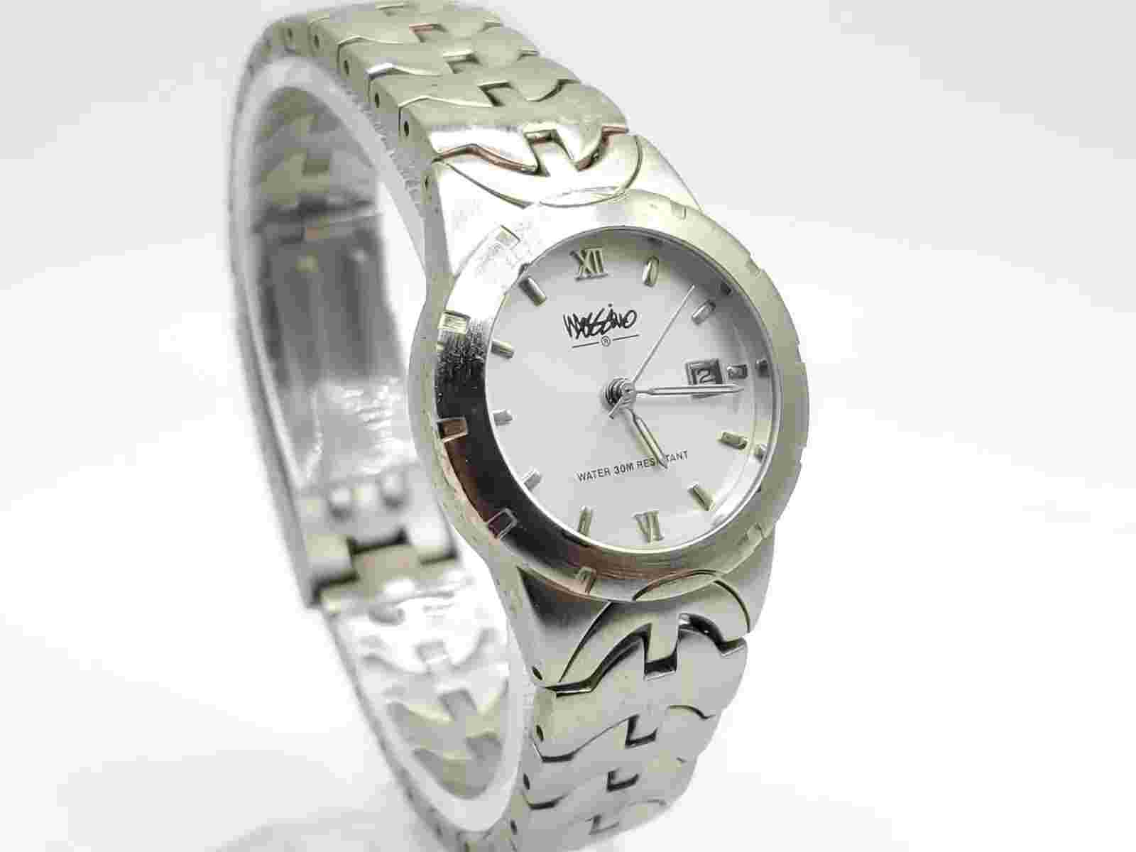Mossimo Quartz Watch Womens New Battery Silver Date Dial 27mm
