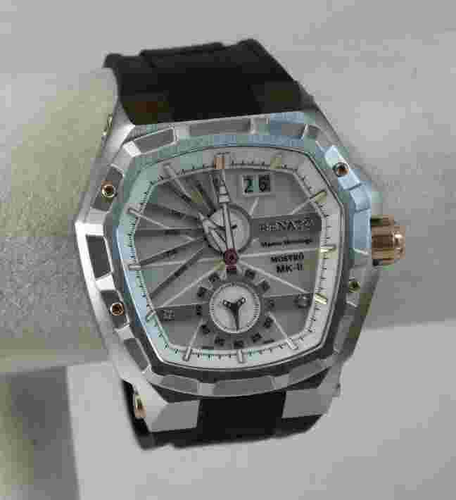 Renato Men's Mostro MKII Master Horologe Watch, Swiss Made,  White MOP Dial