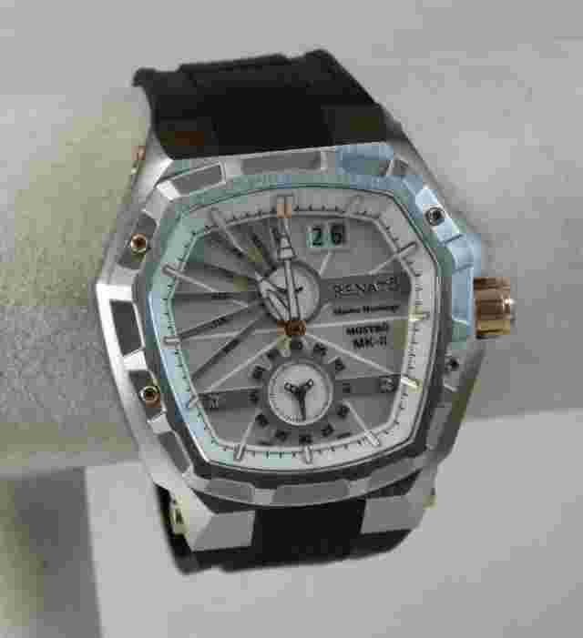 Renato Men's Mostro MKII Master Horologe Watch, Swiss Made,  White MOP Dial