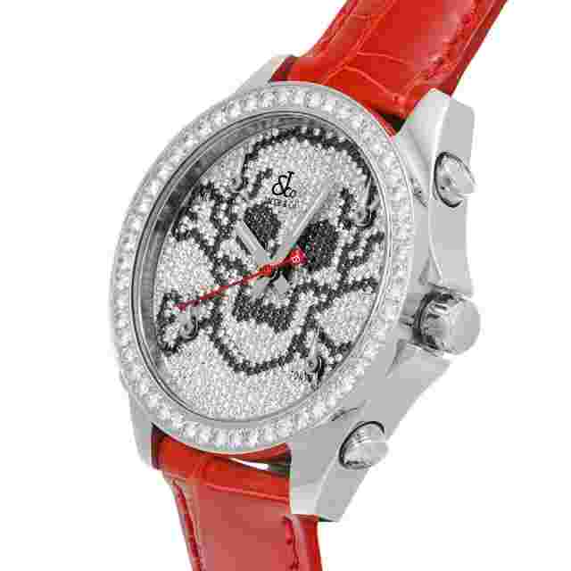 jacob five time zones skull diamond watch men TO189058