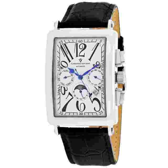 Christian Van Sant CV9131 Prodigy 52mm Men's Black Leather Watch